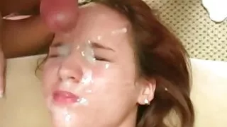 Cover her pretty face in cum