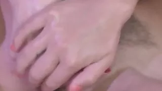 Bigtitted lesbian masseuse gets pussylicked