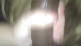 Blonde fuck buddy sucking my big black cock