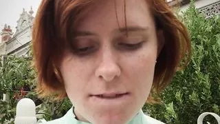 Cute redheaded lesbians with hairy pussies meet and fuck