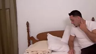 Tattooed stud assfucked by old friend