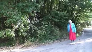 He picks up and bangs 80 years old granny outside