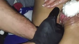 very hard anal fist and squirt
