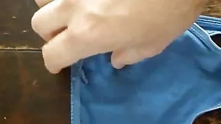 Jerked off in dirty panties of my neighbour