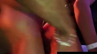 Hot pornstars suck and fuck dicks in a club