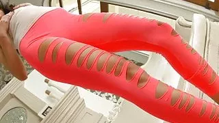 Givemepink stunning brunette  rubs her pussy with toys