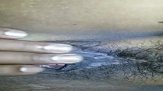 Fingering my SH's hairy Pussy