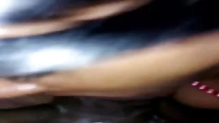 Ebony cougar withblack cum in her nose