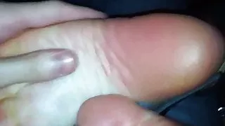 Ex girlfriend foot tease and footjob