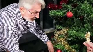 8 pervert old men gangbang sexy Santa girl