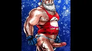 Cum faced white Christmas grannies by satyriasiss