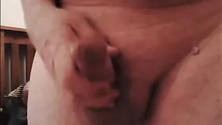 Horny step dad wanking off on cam