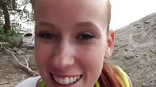 Mofos - Redhead gets picked up in the park