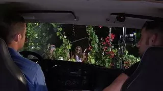 Busty dame gasps when her cunt got licked after a rough nailing