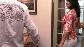 Brunette senora loves getting her twat banged by white cock