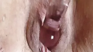 Toying wet pussy