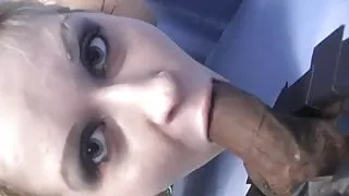 Blonde slut Aralyn Barra loves gloryhole fucking