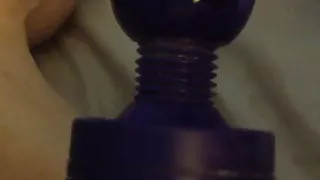 Watch me come and push the huge dildo out as I do