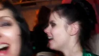 Tattooed party amateur kissing babe at orgy