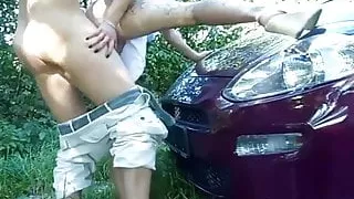 Deutsches Fickvieh wird auf der Motorhaube weggeknallt!