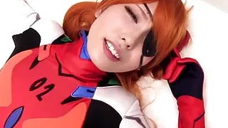 Japanese babe Evangelion pussylicked