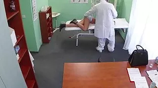 Euro patients pussy orally examined by doctor