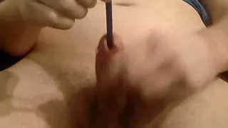 Insertion urethra peehole torture kokain