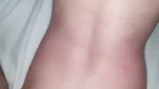 Cumshot on nice pale ass