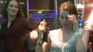 Awesome lesbians gets wild in a club