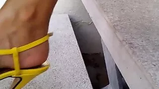 Yellow High Heels, Red Nails