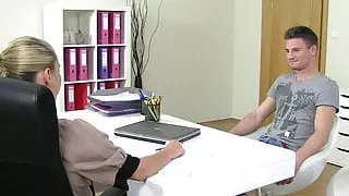 Cocksucking agent copulating with cock