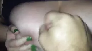 Cumming on bbw big tits