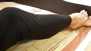 Showing my highly arched feet