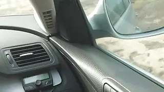 Street hooker prostitute blowing me in my car