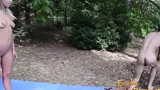 Nikky humiliats slave by rubbing his face in the dirt