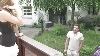 Caren Christiansen fickt Vermieter wegen Schulden Outdoor