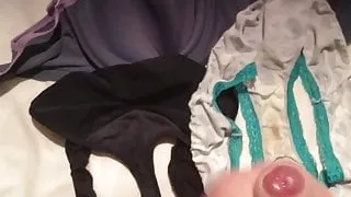 Cum in Sports Bra and Panties