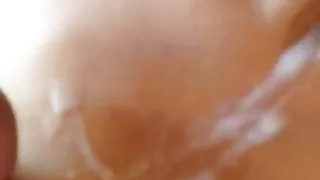 Bolivian girl cumshot on the breasts