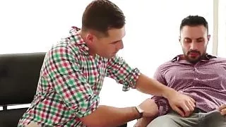 Muscled guys in office hot sex