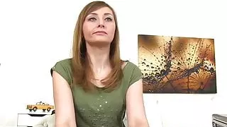 Pretty brunette chick Luca Bella fucked in her shaved pussy