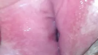 Wife's spread pussy