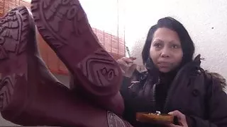 Squished under Her Rubber Boots