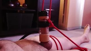 Maschine gemolken und zweimal Orgasmus ruiniert