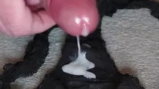 Hard Cock Cums in Dirty Panties