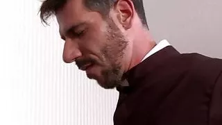 Daddy with tattoo fucking cute twink