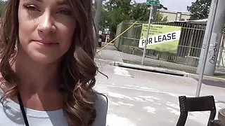 Kirsten Lee gets fucked in public for a little cash prize