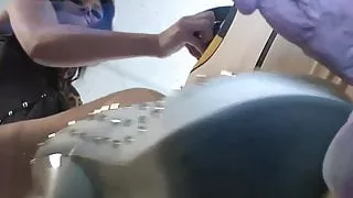 Mistress Tangent crushes cock and busts balls