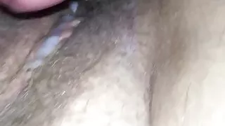 Cumming on the wife's clit, pussy and asshole!