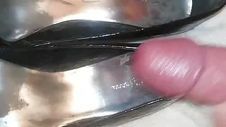 Cum on Her Shoes - Well Worn Black Heels