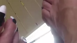 Milf Black + White ToenailS ShoW